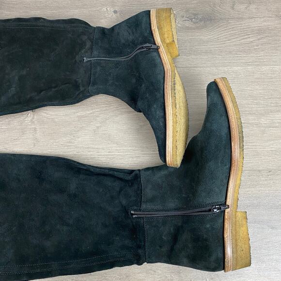 Free People Black Suede Leather Banks Over The Knee Boots Sz.40(US 9.5) NWOB - Picture 12 of 16